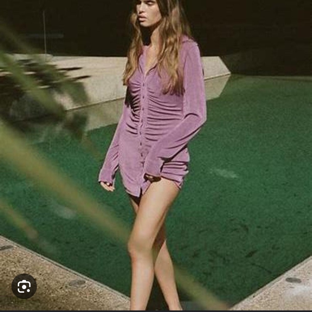Purple with Jean Andy dress long sleeve